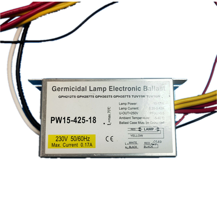 lastre electrónico 220v - 240v de la lámpara ULTRAVIOLETA del hierro 15w para la desinfección UVC