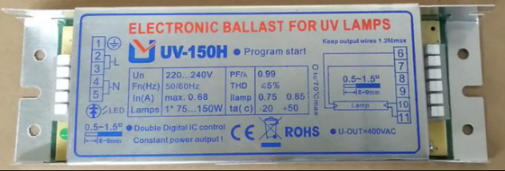 H forma el lastre electrónico de la lámpara germicida para las lámparas ULTRAVIOLETA 150W
