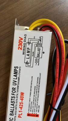 lastre electrónico de la lámpara ULTRAVIOLETA de 230V 40W para germicida