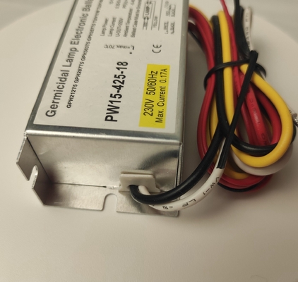 lastre electrónico 220v - 240v de la lámpara ULTRAVIOLETA del hierro 15w para la desinfección UVC