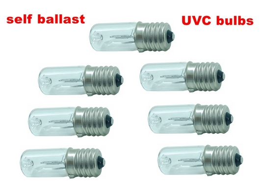 el uno mismo germicida ULTRAVIOLETA de 3W de la lámpara del inversor de 10V 12V DC estabilizó el tenedor de la lámpara E17