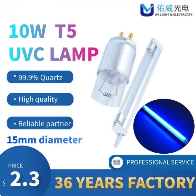 tubo de esterilización llevado ultravioleta ultravioleta T5 10W 15W 20W 30W 40W 1 del bulbo de la desinfección de las luces de la lámpara del tubo recto doble ultravioleta del lado